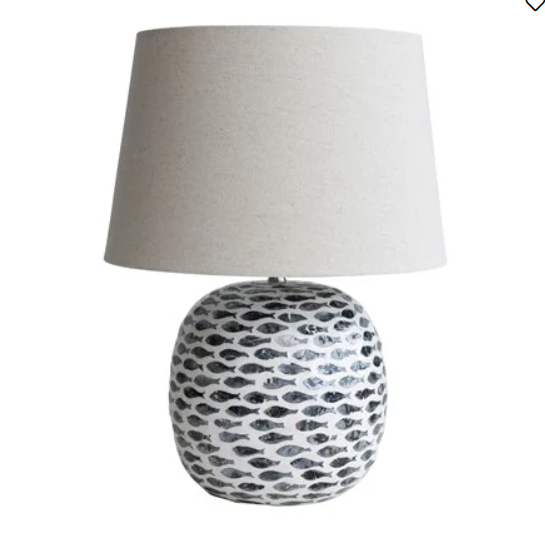 CAPIZ & BAMBOO TABLE LAMP